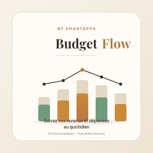 Apercu BudgetFlow - Suivi des dépenses SmartApps