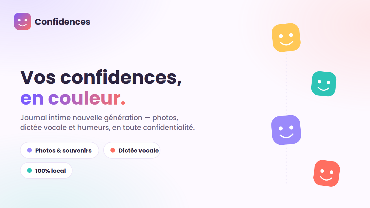 Apercu Confidences - Journal intime SmartApps