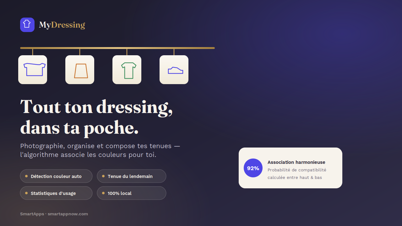 Aperçu MyDressing - Gestion dressing SmartApps